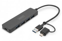 ��� DIGITUS USB-A/C > 4�USB-�, 0,2 �, �������� (�����) DA-70235