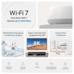 ������� WiFi-Mesh TP-LINK Deco BE22 BE3600, 1xGE LAN, 1xGE WAN, 3��� DECO-BE22-3-PACK - �������� 5