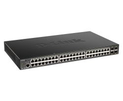Коммутатор D-Link DGS-1250-52XMP 48xGE PoE, 4xSFP+, 370W, Smart DGS-1250-52XMP - Картинка 2