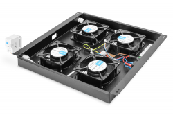 Блок вентиляторов DIGITUS 19" Roof, 4 вентилятора, термостат, RAL 9005 DN-19FAN-4-B-N - Картинка 5