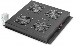 ���� ������������ DIGITUS 19" Roof, 4 �����������, ���������, RAL 9005 DN-19FAN-4-B-N