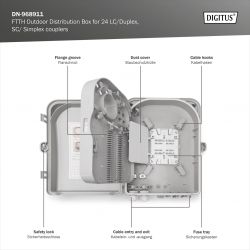 ����������������� ������� DIGITUS Outdoor FTTH, 24x SC/SX ��� LC/DX ��������, 24 ������� DN-968911 - �������� 8