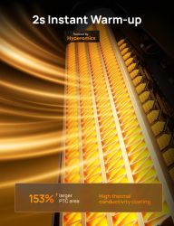 Тепловентилятор Dreo, 25м2, 2000Вт, електр. упр-ння, керамич.нагрів.елемент, пульт ДУ, 8 швидк. , срібний DR-HSH008 - Картинка 9