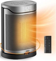 Тепловентилятор Dreo, 20м2, 1500Вт, електр. упр-ння, керамич.нагрів.елемент, пульт ДУ, 3 швидк., срібний DR-HSH018 - Картинка 3