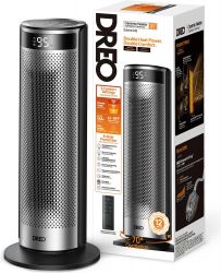 Тепловентилятор Dreo, 25м2, 2000Вт, електр. упр-ння, керамич.нагрів.елемент, пульт ДУ, 4 швидк, срібний DR-HSH028 - Картинка 3