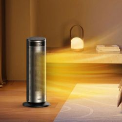 Тепловентилятор Dreo, 25м2, 2000Вт, електр. упр-ння, керамич.нагрів.елемент, пульт ДУ, 4 швидк, срібний DR-HSH028 - Картинка 6