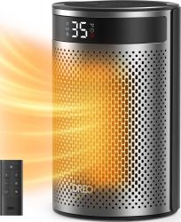 Тепловентилятор Dreo, 20м2, 1500Вт, електр. упр-ння, керамич.нагрів.елемент, пульт ДУ, срібний DR-HSH030 - Картинка 2