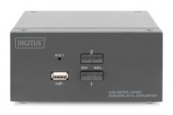 Digitus  Desktop DisplayPort KVM, 2 Port, Dual Display, 4K DS-12862 -  2