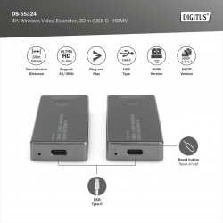 ����������� ���������� DIGITUS USB-C > HDMI, 4K UHD, 30 � DS-55324 - �������� 3