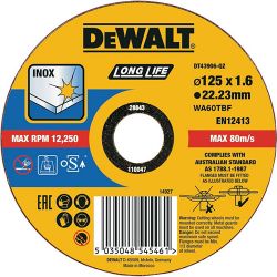 ���� ������� DeWalt INOX Long Life �� ������ 125�1.6�22.23�� DT43906