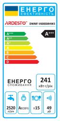 ������������� ������ ARDESTO, 15�����., �++, 60��, �������, 3� �������, ������.���������, ���.����.�����, ����� DWMF-V608SMHW3 - �������� 2