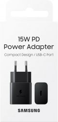    Samsung 15W Power Adapter (w/o cable) Black EP-T1510NBEGRU -  4