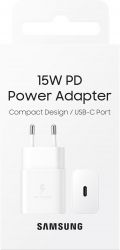    Samsung 15W Power Adapter (w/o cable) White EP-T1510NWEGRU -  4