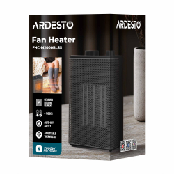 Тепловентилятор ARDESTO FHC-M2000BLSS 20м2, 2000Вт, мех. упр-ние, керам нагрев. элемент, чёрный FHC-M2000BLSS - Картинка 9
