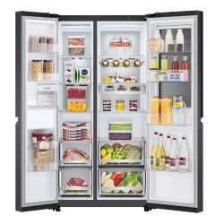 Холодильник LG SBS, 179x91х74, холод.отд.-414л, мороз.отд.-233л, 2дв., А+, NF, инв., диспл внутр., зона св-ти, Door in door, черный мат. GC-Q257CBFV - Картинка 4