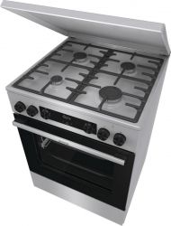 Gorenje Плита комбінована, 71л, 60x60см, дисплей, чавун,з кришкою, програматор IconLed,нерж GKS6C71XF - Картинка 5