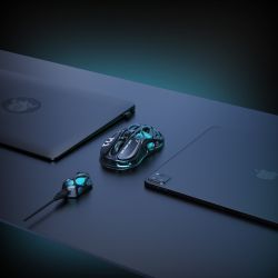 GravaStar Миша GravaStar M1 Pro, magnesium alloy body, BT/WL/USB-A, RGB, Gunmetal Gray GRAVASTARM1PRO_GRY - Картинка 11