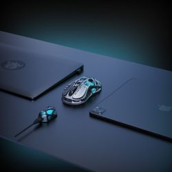 GravaStar Миша GravaStar M1 Pro, magnesium alloy body, BT/WL/USB-A, RGB, Gunmetal Gray GRAVASTARM1PRO_GRY - Картинка 5