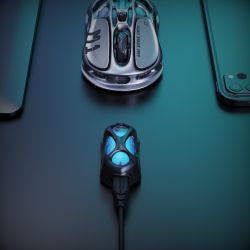 GravaStar Миша GravaStar M1 Pro, magnesium alloy body, BT/WL/USB-A, RGB, Gunmetal Gray GRAVASTARM1PRO_GRY - Картинка 2