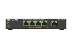 Коммутатор NETGEAR GS305P 5xGE (4xPoE), 63Вт, Неуправляемый GS305P-300EUS - Картинка 2