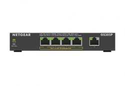 Коммутатор NETGEAR GS305P 5xGE (4xPoE), 63Вт, Неуправляемый GS305P-300EUS - Картинка 6