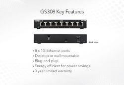 Комутатор Netgear GS308-300PES (8xGE) - Картинка 8
