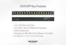  NETGEAR GS316PP 16xGE PoE+ (183), FlexPoE,  GS316PP-100EUS -  3