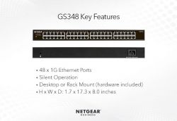 NETGEAR  GS348, 48xGE,  GS348-100EUS -  2