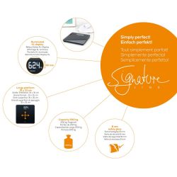 Beurer Ваги підлогові, 200кг, великий дисплей, АААx3 в комплекті, загартоване скло, чорний GS_400_LINE_BLACK - Картинка 4