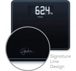Beurer Ваги підлогові, 200кг, товщина 8мм, великий дисплей, 3хААА в комплекті, скло, чорний GS_410_SIGNATURE_LINE_BL - Картинка 6
