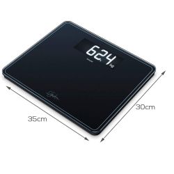 Beurer Ваги підлогові, 200кг, товщина 8мм, великий дисплей, 3хААА в комплекті, скло, чорний GS_410_SIGNATURE_LINE_BL - Картинка 9