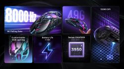 Мышь GravaStar Mercury X Pro, 8K, BT/WL/USB-A, RGB, Neon Graffiti GS_X_PRO_CG_BLK - Картинка 9