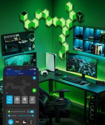 Набор настенных светильников Govee H606A Glide Hexagon Light, 7шт, RGBIC, WI-FI/Bluetooth, Meteor grey H606AC81 - Картинка 4