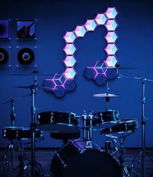 Набор настенных светильников Govee H606A Glide Hexagon Light, 7шт, RGBIC, WI-FI/Bluetooth, Meteor grey H606AC81 - Картинка 6