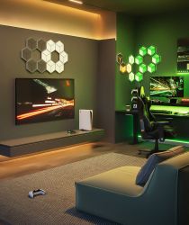 Набор настенных светильников Govee H606A Glide Hexagon Light, 7шт, RGBIC, WI-FI/Bluetooth, Meteor grey H606AC81 - Картинка 8
