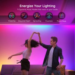 Лента светодиодная умная Govee H618С RGBIC Basic Wi-Fi + Bluetooth LED Strip Light 10м Белый H618C3D1 - Картинка 8