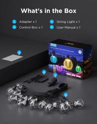 ����� ������������ ���� Govee H7025 Outdoor Clear Bulb String Lights, 15�, RGBIC/Warm White, WI-FI/Bluetooth, ������ H7025CB1 - �������� 3