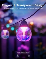 ����� ������������ ���� Govee H7025 Outdoor Clear Bulb String Lights, 15�, RGBIC/Warm White, WI-FI/Bluetooth, ������ H7025CB1 - �������� 14