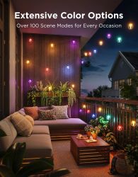 ����� ������������ ���� Govee H7025 Outdoor Clear Bulb String Lights, 15�, RGBIC/Warm White, WI-FI/Bluetooth, ������ H7025CB1 - �������� 19