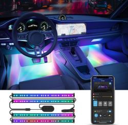 Govee Набір розумного підсвічування для автомобіля H7090 RGBIC Interior Car Lights Чорний H70900A1