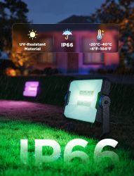 ����� ��������� ������������ Govee H8057 Outdoor FLood Lights, 4��, RGBICWW, WI-FI/Bluetooth, ������ H8057C11 - �������� 2
