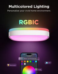 ���������� ���������� Govee H60A4 30cm Smart Square Ceiling Light, RGBWW + RGBIC, WI-FI/Bluetooth, ���� H80A4C01 - �������� 12