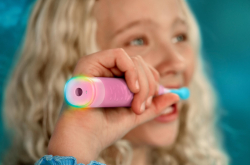 Щітка зубна електр. Philips, Sonicare For Kids Smart, насадок-2, дорожній футляр, 2 наклейси, рожений HX6600/11 - Картинка 6