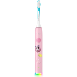 Щітка зубна електр. Philips, Sonicare For Kids Smart, насадок-2, дорожній футляр, 2 наклейси, рожений HX6600/11 - Картинка 3