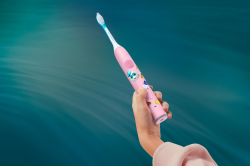 Щітка зубна електр. Philips, Sonicare For Kids Smart, насадок-2, дорожній футляр, 2 наклейси, рожений HX6600/11 - Картинка 10