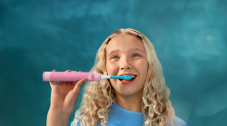 Щітка зубна електр. Philips, Sonicare For Kids Smart, насадок-2, дорожній футляр, 2 наклейси, рожений HX6600/11 - Картинка 7