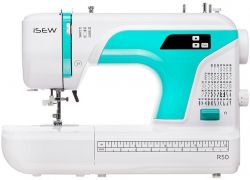 Швейная машина iSEW R50, компьютер-ная, 42Вт, 50 шв.оп., петля полуавтомат, белый + бирюзовый ISEW-R50