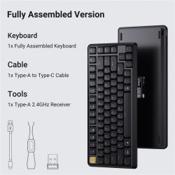 ���������� ������������ Keychron J1 82Key, K pro Red, WL/BT/USB-A, QMK, Hot-swap, EN/UKR, RGB, ������ J1-H1-UA