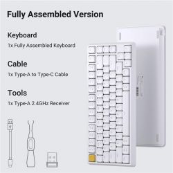 ���������� ������������ Keychron J1 82Key, K pro Banana, WL/BT/USB-A, QMK, Hot-swap, EN/UKR, RGB, ����� J1-Q4-UA