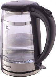 Электрочайник Gorenje 1.7л, 2,200 Вт, strix контроль, стекло, черный K17GDW - Картинка 6